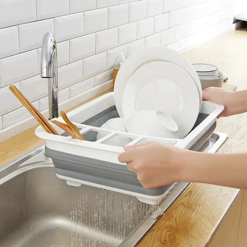 Kitchen & Bathroom DIY: Foldable Kitchen Dish Rack Storage Tray