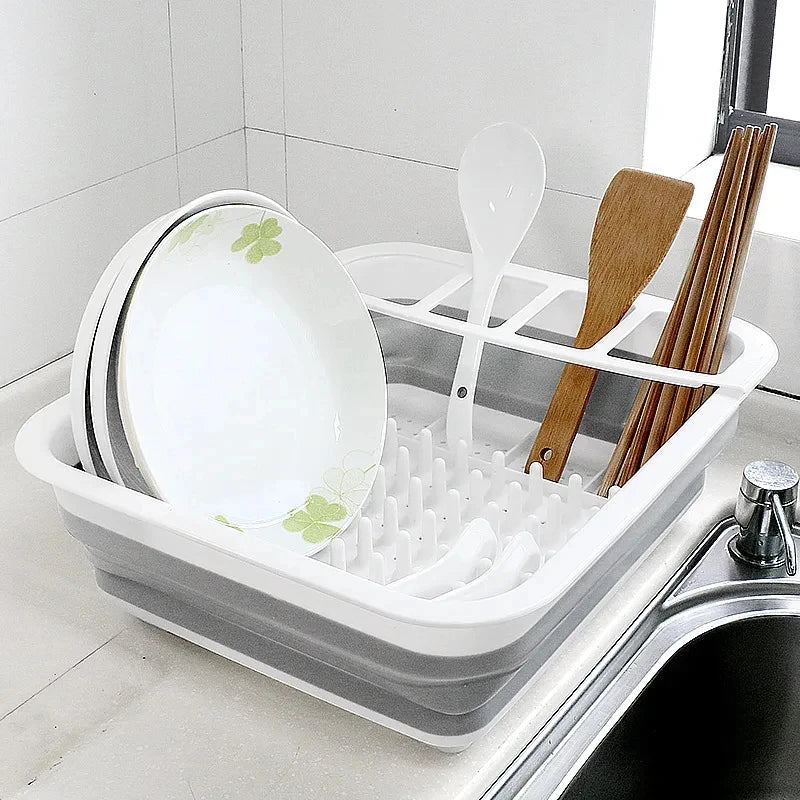 Kitchen & Bathroom DIY: Foldable Kitchen Dish Rack Storage Tray