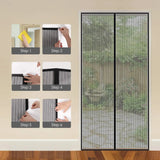 Automotive Decor: Magnetic Mosquito Net Door Screen 80x210cm White
