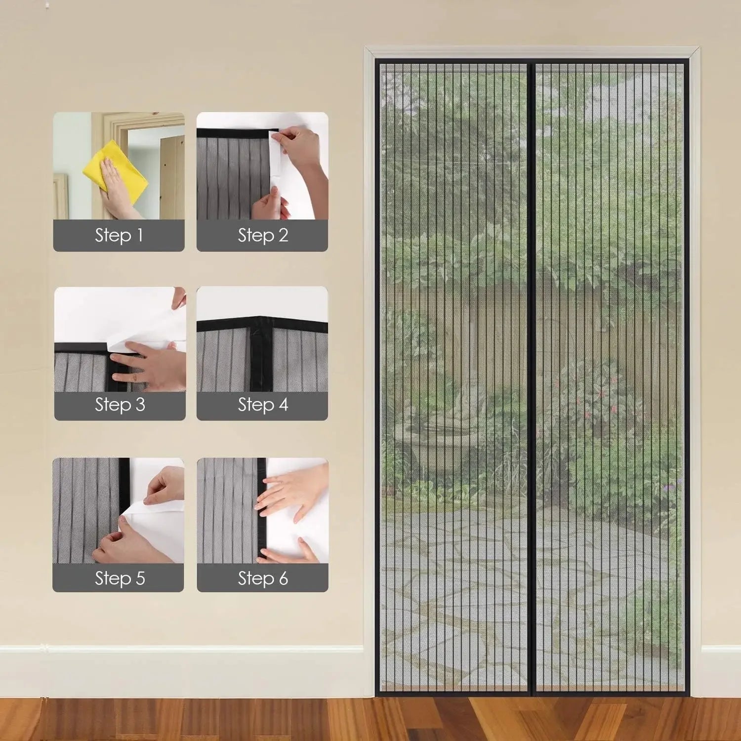 Curtains & Drapes: Magnetic Mosquito Net Door Curtain 90x210cm