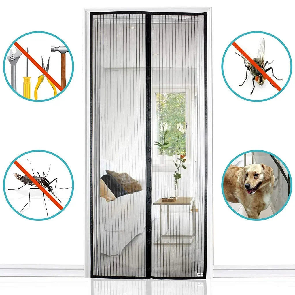 Fencing: Magnetic Mosquito Net Door Screen 100x210cm