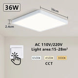 Coloured Lights: Smart LED Ceiling Lamp: App & Voice Control