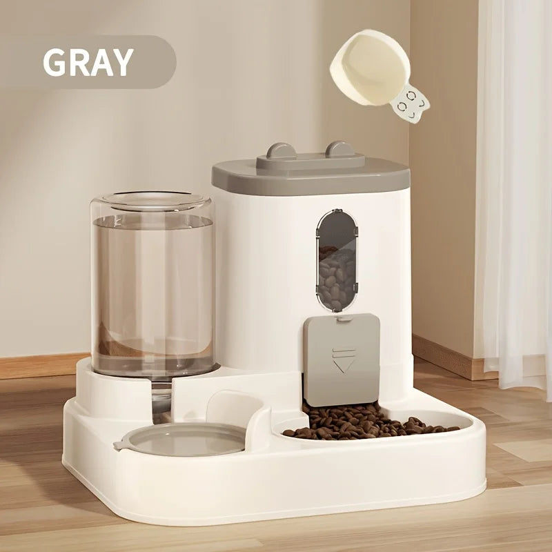 Dog Bowls, Feeders & Waterers: 2-in-1 Automatic Cat Food & Water Dispenser