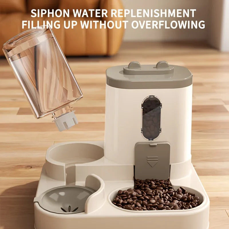 Dog Bowls, Feeders & Waterers: 2-in-1 Automatic Cat Food & Water Dispenser