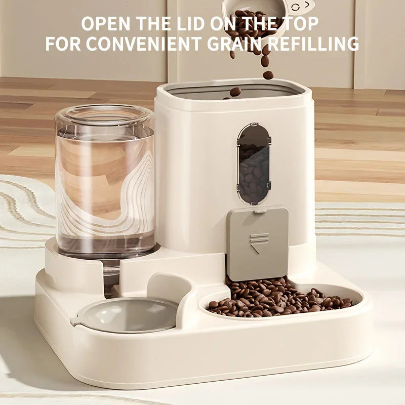 Dog Bowls, Feeders & Waterers: 2-in-1 Automatic Cat Food & Water Dispenser