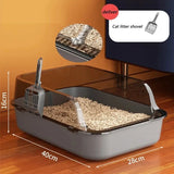 Cat Litter: High Side Cat Litter Box with Scoop