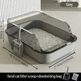 Cat Litter: High Side Cat Litter Box with Scoop