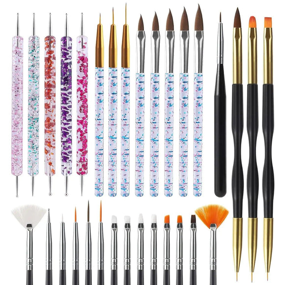 31Pcs Nail Art Brushes and Dotting Tools