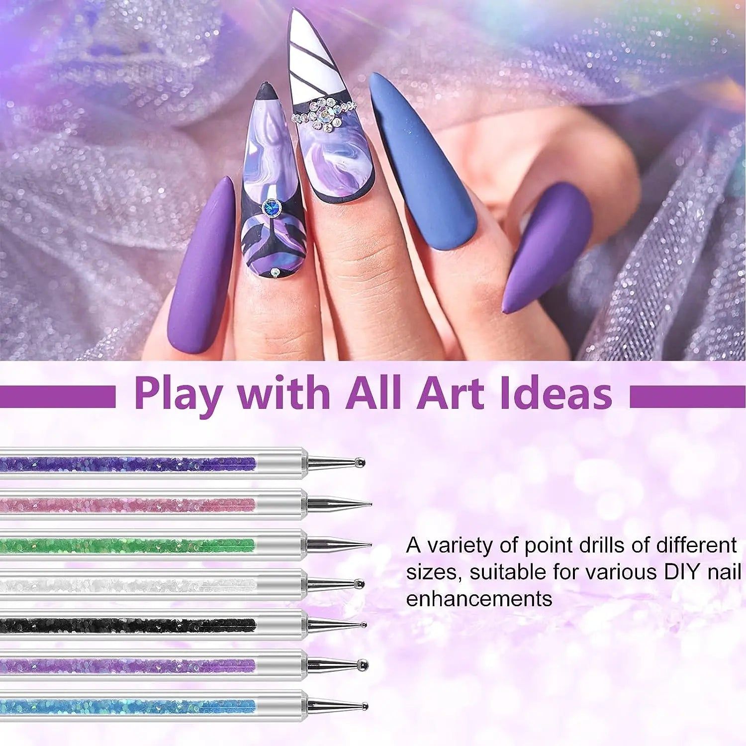 Hand Tools: 31Pcs Nail Art Brushes and Dotting Tools