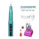 Stick Vacuums: Wireless Nail Drill Pen 35000RPM USB Rechargeable