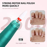 Stick Vacuums: Wireless Nail Drill Pen 35000RPM USB Rechargeable