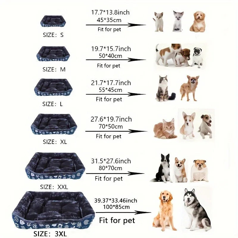 Dog Beds: XXL Blue Pet Dog Bed Sofa Mat for Cats and Dogs