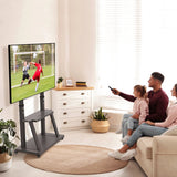 Adjustable Heavy Duty Mobile TV Cart Stand