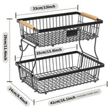 2-Tier Metal Fruit Vegetable Storage Basket