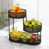 Food Storage: Black Stainless Steel Fruit Basket Storage