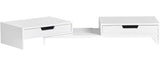 Computer Monitors & Accessories: White Monitor Stand with Drawers