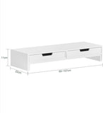 Computer Monitors & Accessories: White Monitor Stand with Drawers