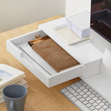 Computer Monitors & Accessories: White Monitor Stand with Drawers