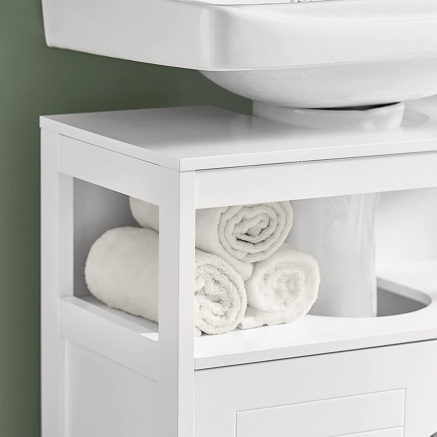 Bathroom Cabinets, Cupboards & Storage: Vanity Unit Bathroom Furniture, White