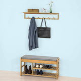 Shoe Storage: Bamboo Shoe Bench Drawers Lift Top