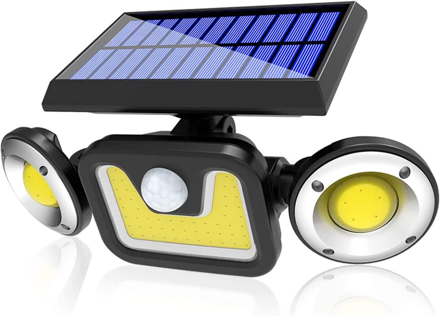Outdoor Lights: Outdoor Solar Lights with 3 Adjustable Head for Porch Garden Patio