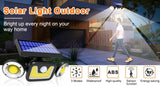 Outdoor Lights: Outdoor Solar Lights with 3 Adjustable Head for Porch Garden Patio