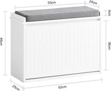Shoe Storage: Hallway Shoe Bench Rack Cabinet Seat Cushion