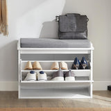 Shoe Storage: Hallway Shoe Bench Rack Cabinet Seat Cushion