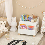 Kid's Bookcases & Shelves: Kids Storage Bookcase 3 Compartments, White