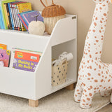 Kid's Bookcases & Shelves: Kids Storage Bookcase 3 Compartments, White