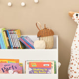 Kid's Bookcases & Shelves: Kids Storage Bookcase 3 Compartments, White