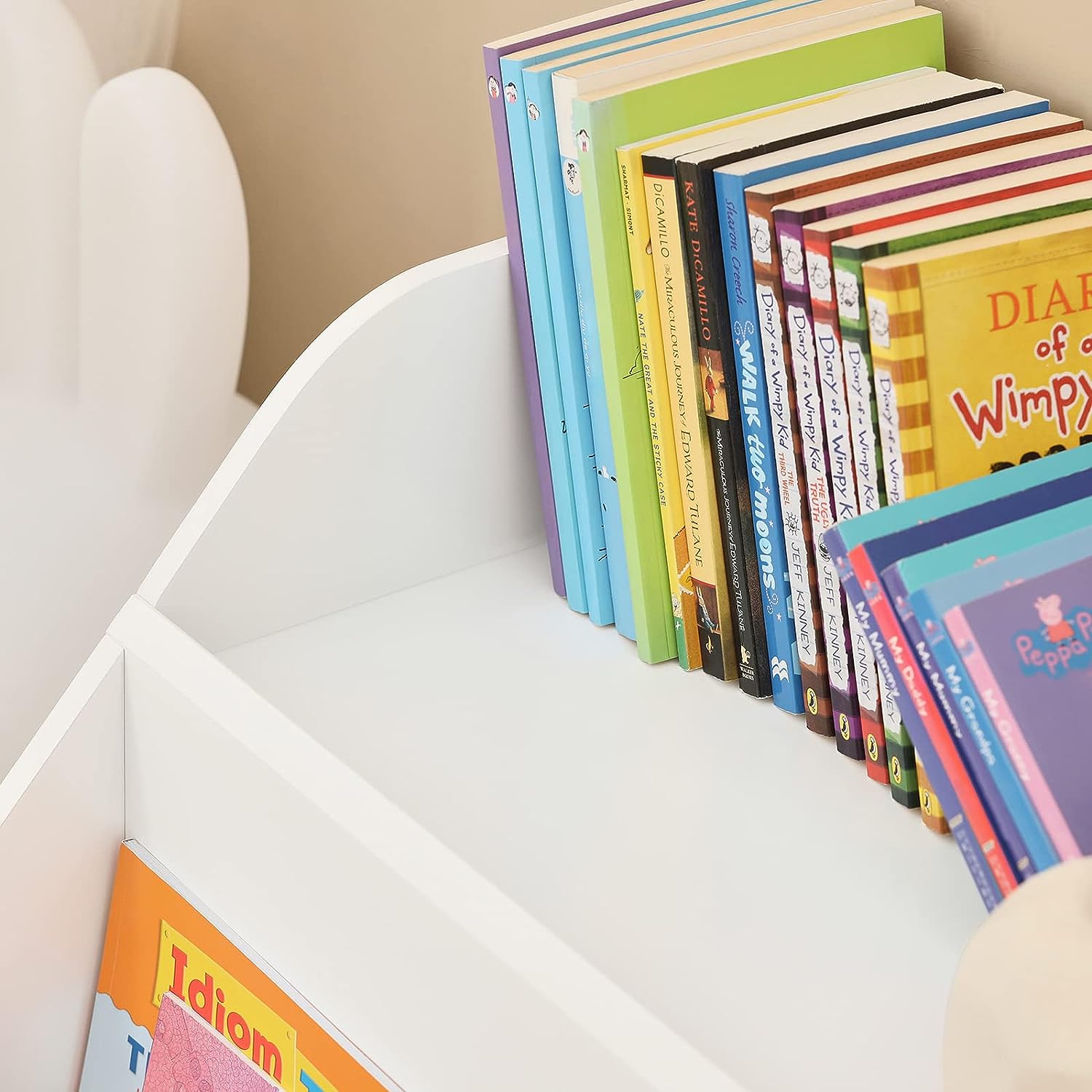Kid's Bookcases & Shelves: Kids Storage Bookcase 3 Compartments, White