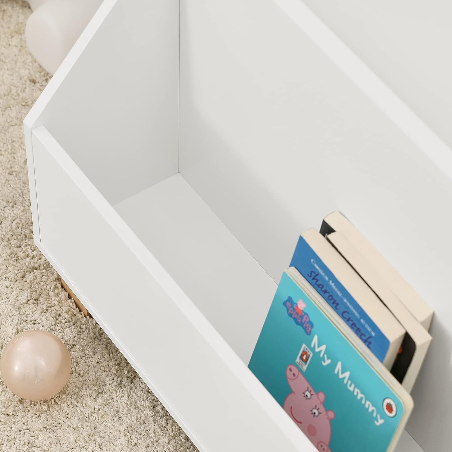 Kid's Bookcases & Shelves: Kids Storage Bookcase 3 Compartments, White