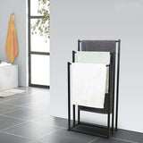 3 Tier Metal Towel Rack Freestanding Bathroom Organizer Rail