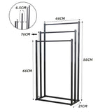 3 Tier Metal Towel Rack Freestanding Bathroom Organizer Rail