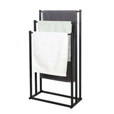 Towel Racks & Holders: Metal Free Standing Towel Rack 3 Tier Bathroom Rail Shelf Dryer