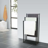 Towel Racks & Holders: Metal Free Standing Towel Rack 3 Tier Bathroom Rail Shelf Dryer