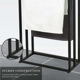 Towel Racks & Holders: Metal Free Standing Towel Rack 3 Tier Bathroom Rail Shelf Dryer