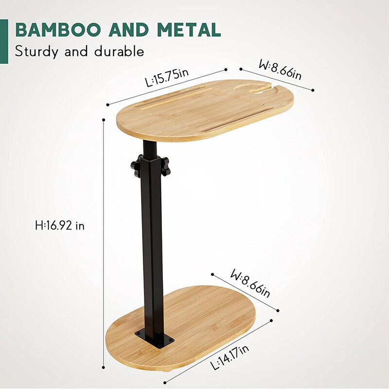 Desks: Sofa Side End Table 8.66W 14.17L Laptop Bed Desk