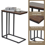 Arm Chairs & Recliners: C-Shaped Sofa Side End Table Metal Frame Laptop Tray - All Family