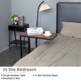 Arm Chairs & Recliners: C-Shaped Sofa Side End Table Metal Frame Laptop Tray - All Family