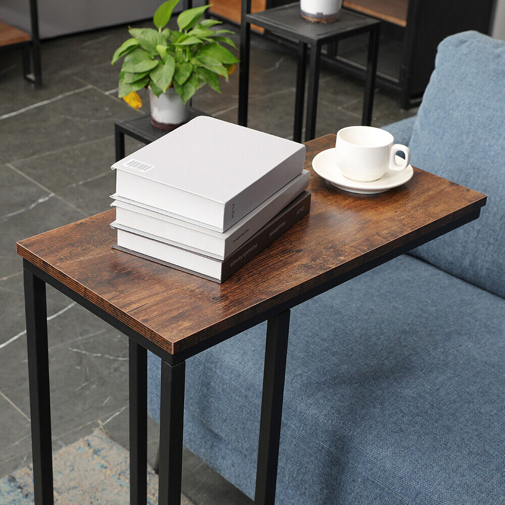 Arm Chairs & Recliners: C-Shaped Sofa Side End Table Metal Frame Laptop Tray - All Family