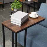 Arm Chairs & Recliners: C-Shaped Sofa Side End Table Metal Frame Laptop Tray - All Family