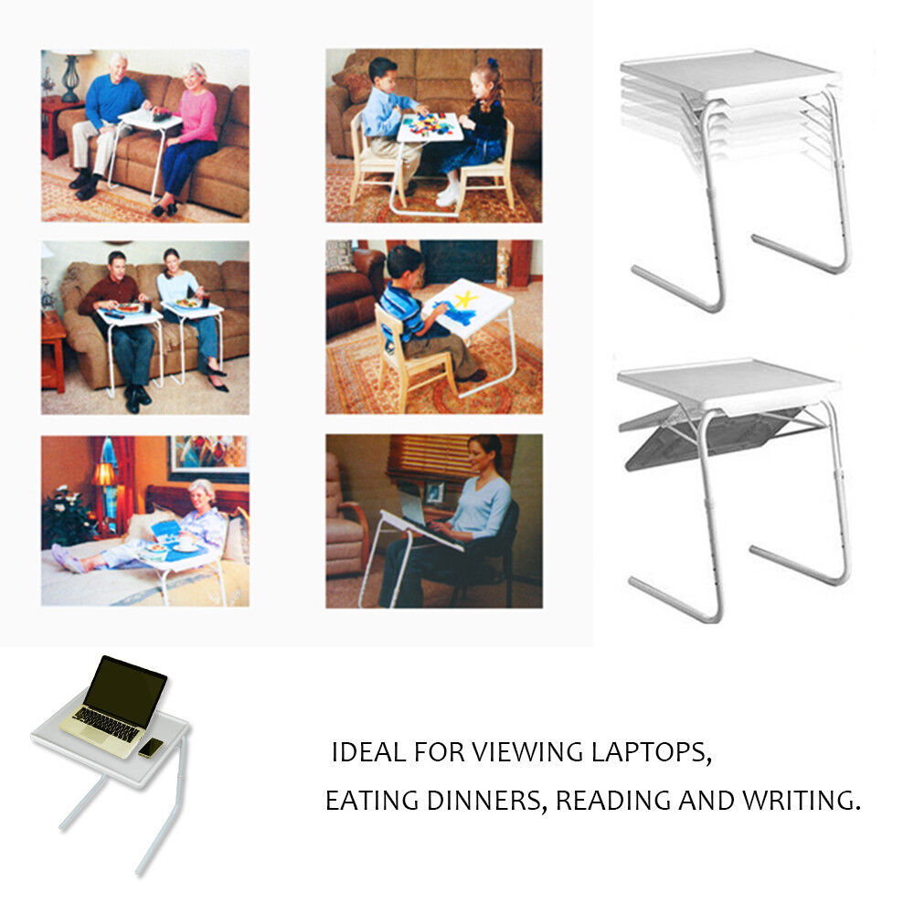 Laptop Stands: Adjustable Foldable Laptop Table Tray Steel MDF
