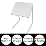 Adjustable Foldable Laptop Table Tray Steel MDF