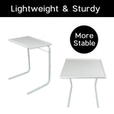 Adjustable Foldable Laptop Table Tray Steel MDF