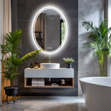 Mirrors: 500x700mm LED Bathroom Mirror Oval Dimmable Anti-Fog