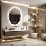 Mirrors: 500x700mm LED Bathroom Mirror Oval Dimmable Anti-Fog