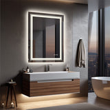Audio Accessories: LED Bathroom Mirror 700x900mm Anti-Fog Shatterproof