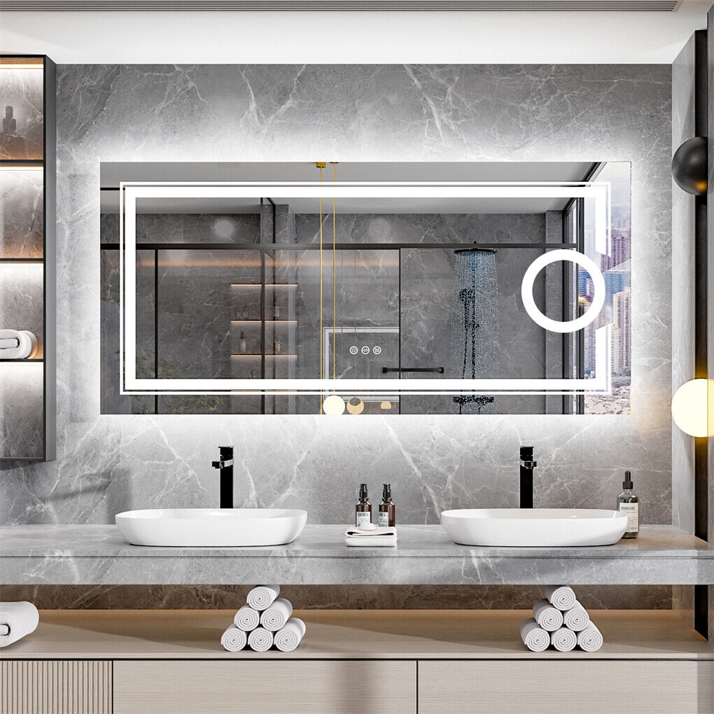 Computer Monitors & Accessories: 1600x800mm LED Bathroom Mirror Anti-fog Illuminated